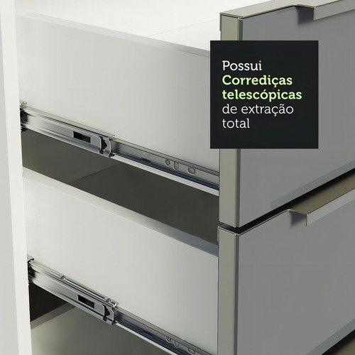 Madesa Cocina Integral Esquinero 546cm Lux Blanco/gris 01