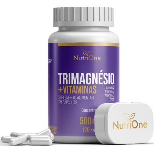 Trimagnésio Zinco Vitamina C E D, 120 Cápsulas - Nutrione