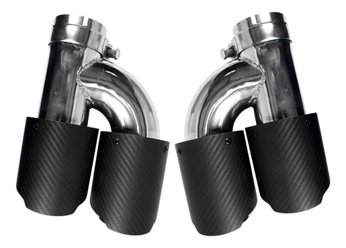 Imagen 1 de 10 de 2 Puntas Escape Doble Izq/der Fibra Carbono Acd Performance