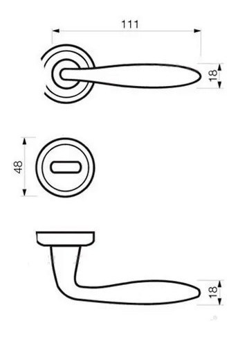 Imagen 3 de 7 de Manija Capri Currao B Platil Doble Premiun Puerta Pack 4