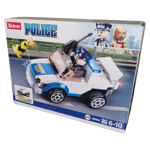 Sluban Policia Auto Oficial Pullback B 0824 90 Piezas 