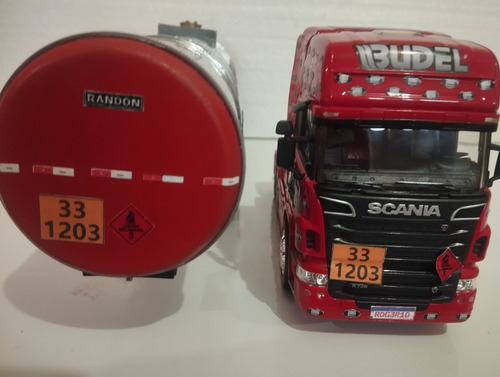 Scania R730+carreta Tanque Inox 4 Eixos Da Budel Escala 1:32