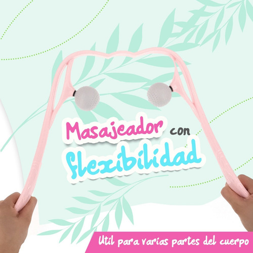 Imagen 7 de 9 de Masajeador Manual Doble Punto Ergonomico Cuello Ntn-02