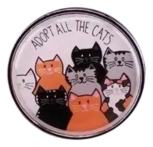 Pin Metálico Gato Adopta Caja Roja Adopción Kawaii Regalo