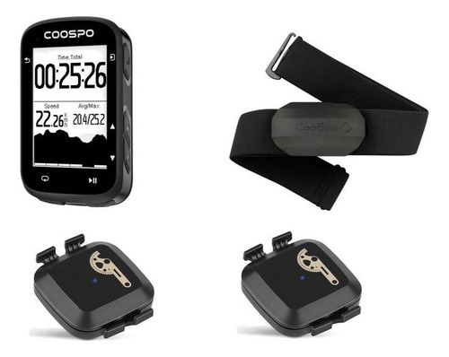 Kit Ciclocomputadora Cs500 + Sensor H808s + 2 Sensores Bk467