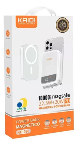 Power Bank Portátil Magnético Magsafe Turbo 10.000mah Kaidi