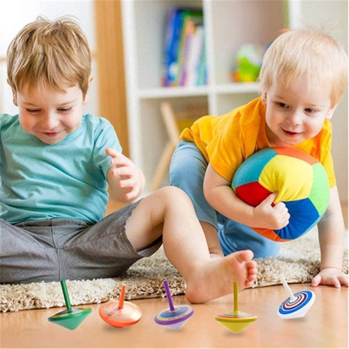 A 30 Piece Wooden Gyroscope Children's Gyro Toy