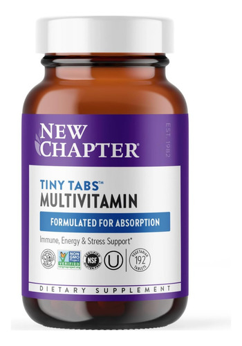 Multivitamínico Tiny Tabs New Chapter 192 Tabletas