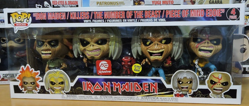 Imagen 3 de 3 de Funko Pop Vynil Rocks - Iron Maiden 4pack Glow In The Dark