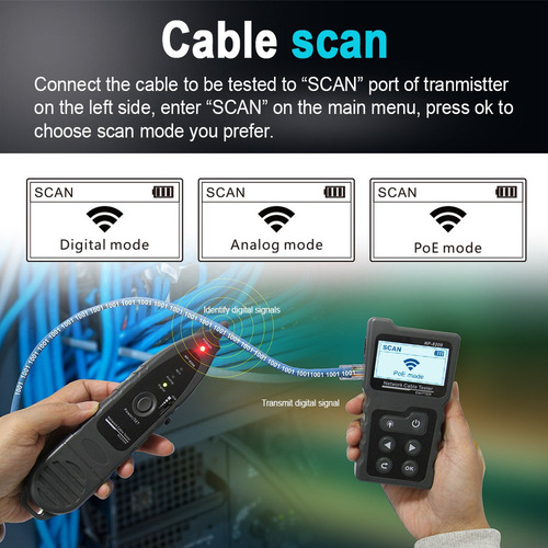 Testador De Cabo De Rede Lcd Multifuncional Wire Tracker .