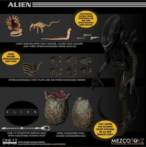 Alien Xenolorph In Space Mezco Toys One: 12 Sellado Original