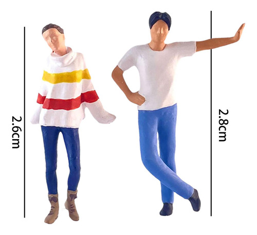 2x Figuras De Personas 1/64, Mini Figuras De Estudiantes,