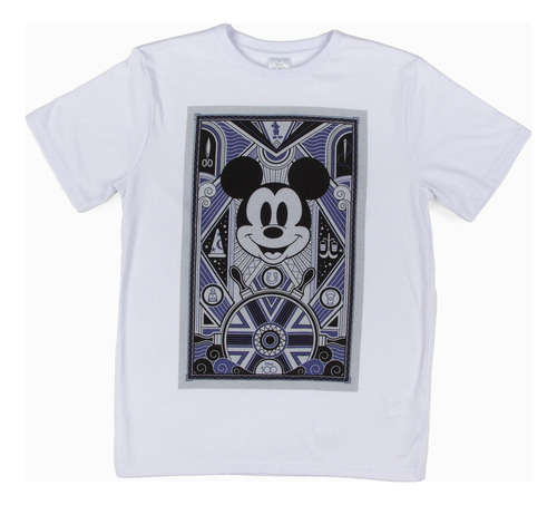 Polera Niño Bicolor Mickey 100 Años Blanco Disney