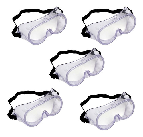 Kit 5 Unid Óculos Proteção Sobrepor Ao Óculos De Grau Médico