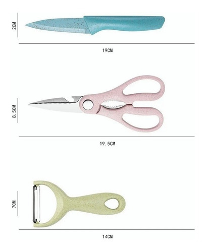 Set De Cuchillos De Acero Inoxidable Para Cocina 6 Piezas