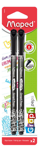 Rotuladores Ultrafino Negro Maped 0.4mm 2 Piezas Base Agua