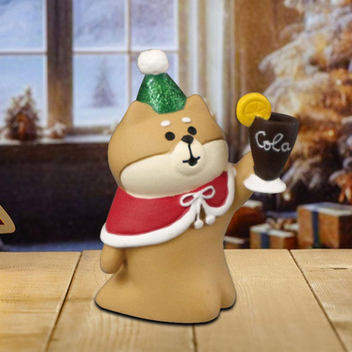 3 Estatuilla En Miniatura De Navidad, Miniestatua De Shiba
