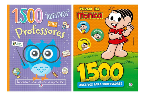 Kit Com 2 Livros De 1500 Adesivos Para Professores