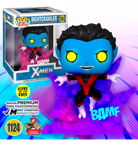 Funko Pop Nightcrawler #1124 Glow X Men Marvel Figura Deluxe