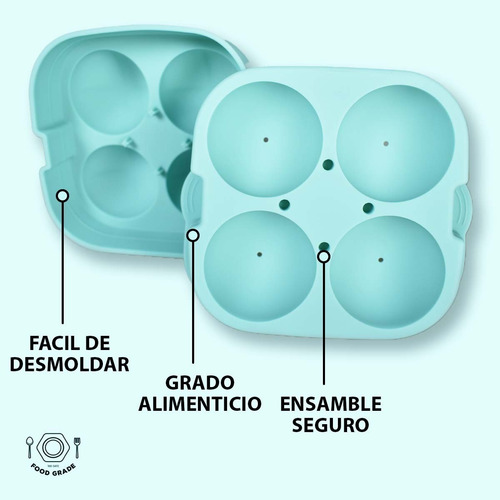 Para Molde Para Cubo De Hielos En Forma De Esfera