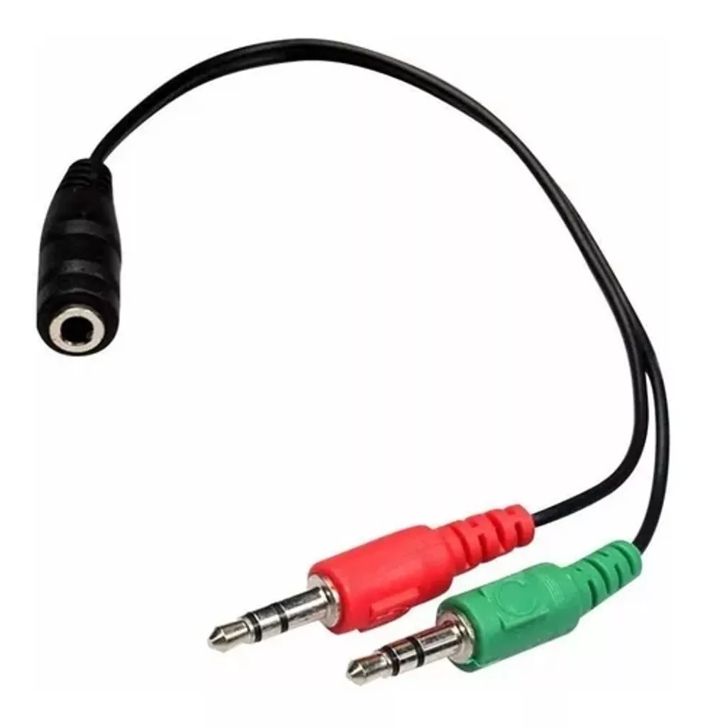 Adaptador Mini Plug Auriculares Micrófono Ps4 2 Jack 3.5 Pc