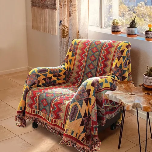 comprar Manta Bohemia Reversible, Tejida, Hippie, Sofá, Cama, ...