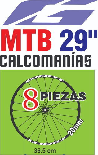 Calcomania Bicicleta Rin Mtb 29  Gnt