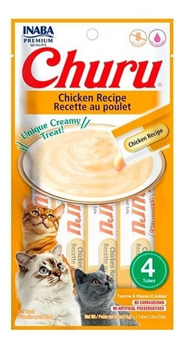 Premio Para Gato Snack Churu Sabor Pollo (56gr