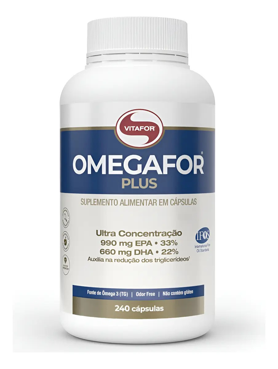 Ômega 3 Vitafor Omegafor Plus Ultra Concentrado 240 Cápsulas Sem Sabor