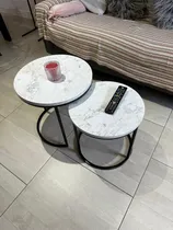 Comprar Set Nidos Estilo Industrial En Hierro Y Semil Marmol