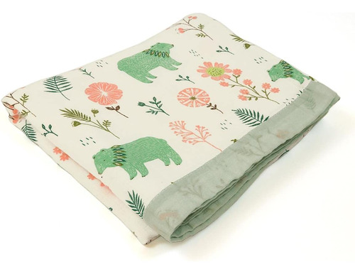Manta De Muselina Para Bebé De 6 Capas, 43 X 45 Pulgadas, Ed
