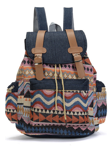 Bolso De Hombro De Mujer De Estilo Étnico, Mochilas Vaqueras