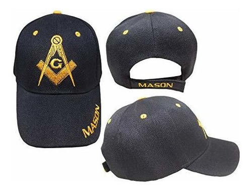 Gorra Masónica Bordada Negra