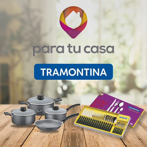 Imagen 9 de 10 de Batería Cocina Tramontina Teflón Antiadherente 7 Piezas