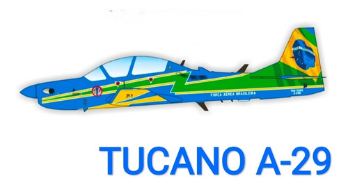 Tucano A-29 Cartela Adesivo Econômico Impresso.