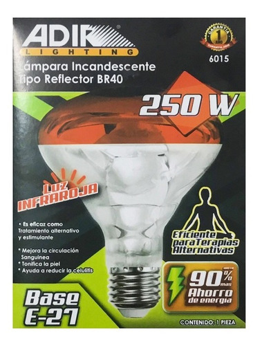 Lampara Infrarroja Terapeutico Reflector 250w Emite Calor