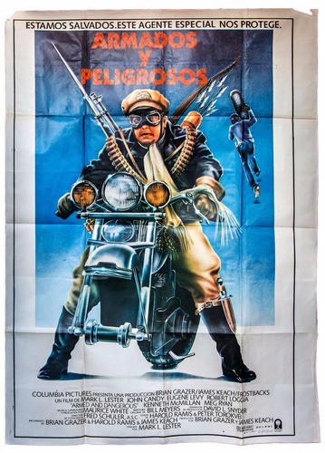 Afiche Antiguo De Cine Armados Y Peligrosos. 1986. 30124