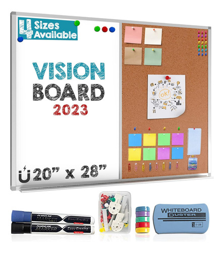 Vision Board 2023juego Combinado De Pizarra De Corcho De Bor