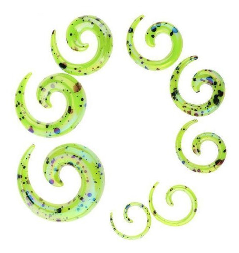 2x8x Acrílico Espiral Caracol Orejeras Tapones Túneles De