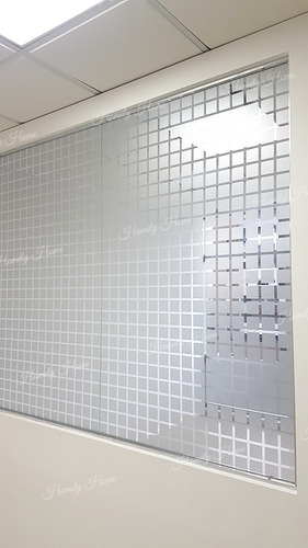 Película Decorativa 2m Lineales Mod. Cuadro Esmerilado 4.5cm