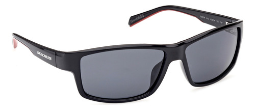 Lentes De Sol Negro Brillante Polarizados Skechers Se615901d