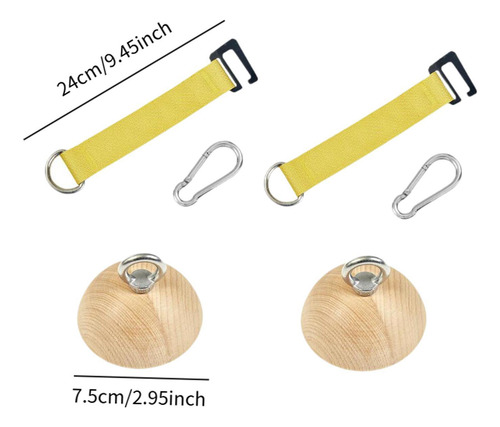 2x Empuñaduras De Con Correas, Plano Inferior De 75 Mm.
