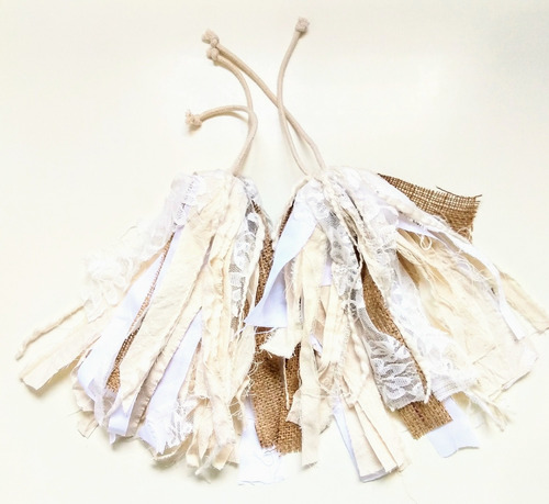 Imagen 3 de 4 de Borla Natural Sujeta Cortinas Pack X 2 Borlas