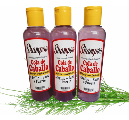 3 Shampoo Crecimiento Cola De Caballo 500ml