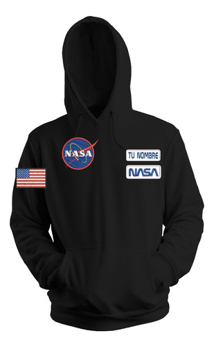 Kit Parches Bordados Nasa + Tu Nombre 4 Pzas Blanco Lisa
