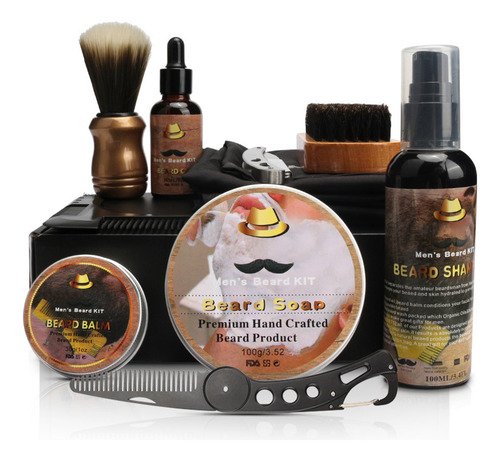 Set De Cuidado De Barba Barber, Kit De Aseo, Aceite Y Bálsam