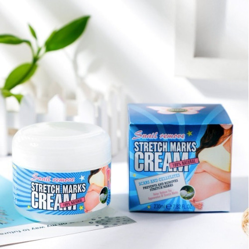 Imagen 3 de 6 de Crema Antiestrias Posparto Estiramiento Baba Caracol 2 Pzas