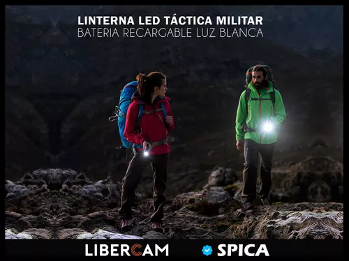 Linterna Tactica Led Militar Spica X40 Bateria Recargable Color de la  linterna Negro Color de la luz Blanco