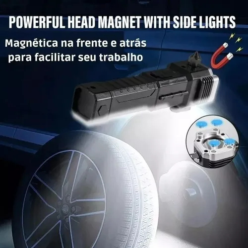 1x Linterna Táctica Militar Imán Martillo Sos