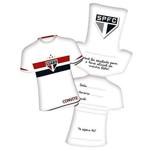 Convite Aniversário Camisa São Paulo C/08
